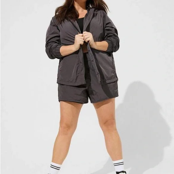 Torrid Happy Camper Satin Nylon Fanny Pack Active Jacket - Picture 3 of 13